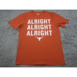 Texas Longhorns Shirt Adult Small Orange White Alright Alright Alright Crew Neck